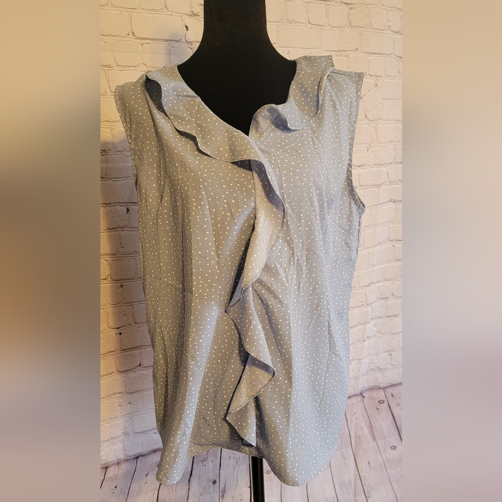 Polka Dot Ruffle Blouse
